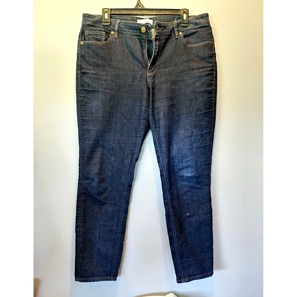 92 loft  Women's Straight Leg Jeans Size 12 Medium Wash Blue Denim 5-Pocket